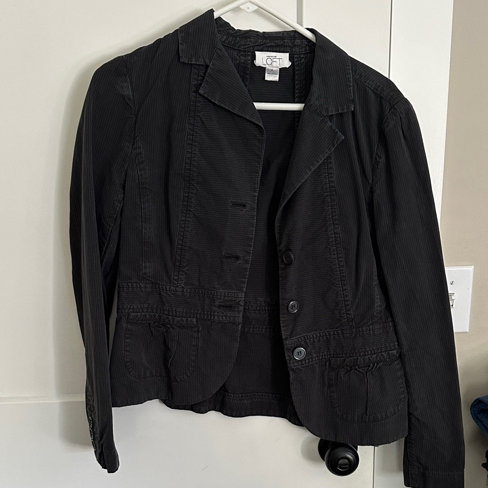 Cato Black Stripped Blazer Jacket